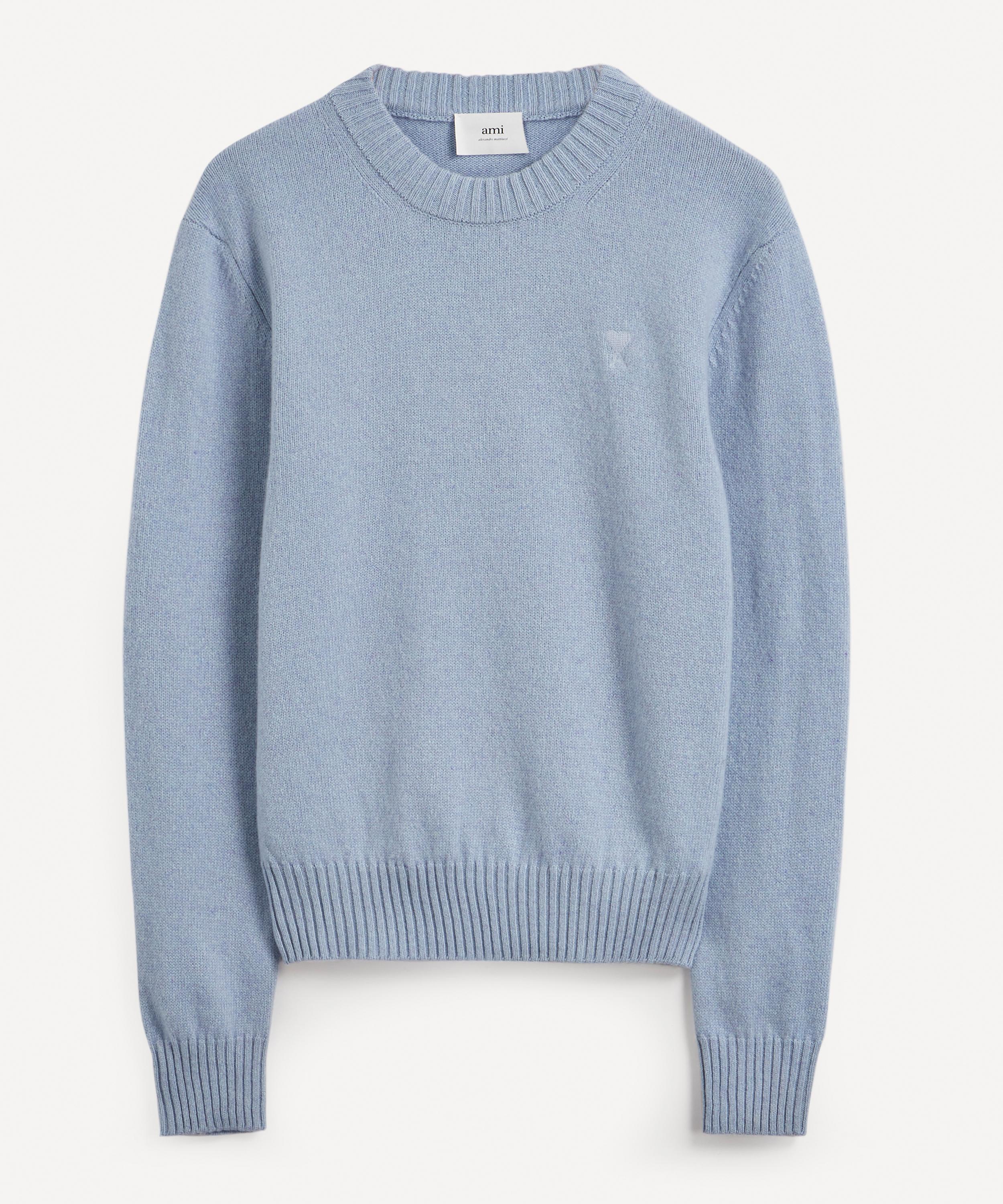 Ami - Tonal Small A Heart Crew-Neck Jumper image number 0