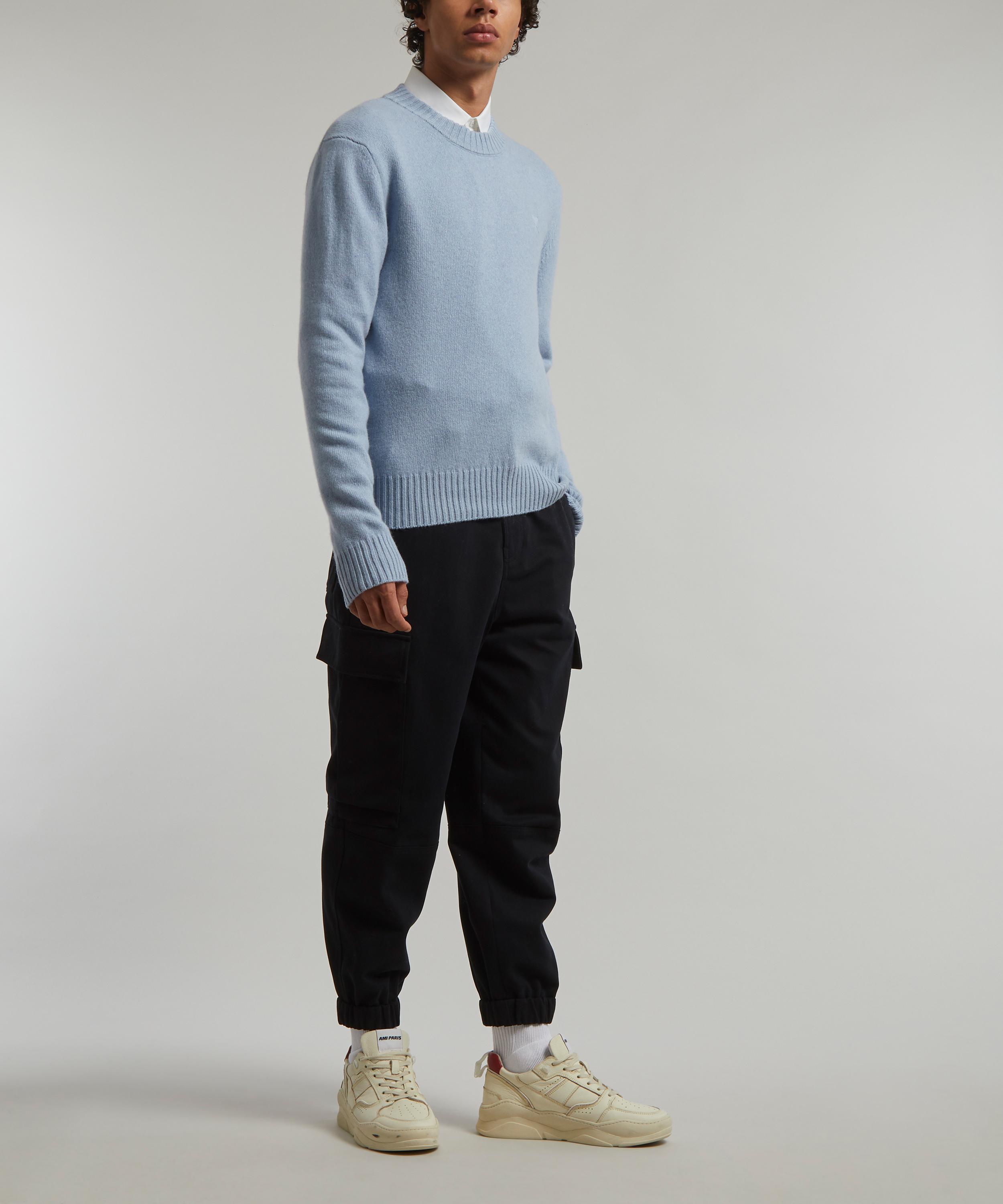 Ami - Tonal Small A Heart Crew-Neck Jumper image number 1