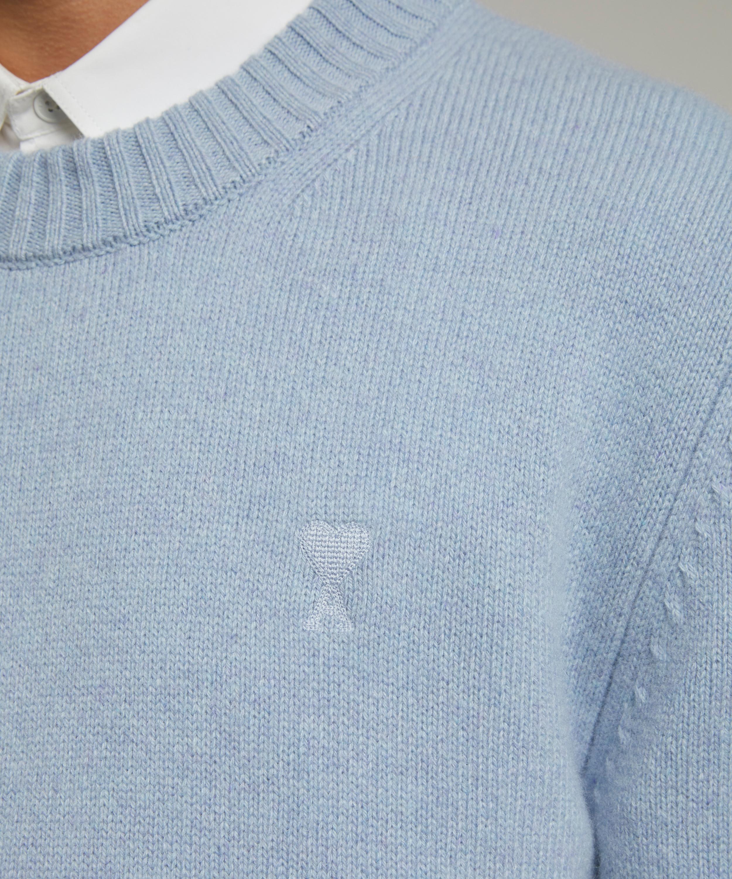 Ami - Tonal Small A Heart Crew-Neck Jumper image number 4