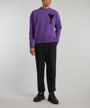 Ami - Ami de Coeur Knitted Crew-Neck Sweater image number 1