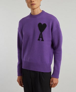 Ami - Ami de Coeur Knitted Crew-Neck Sweater image number 2