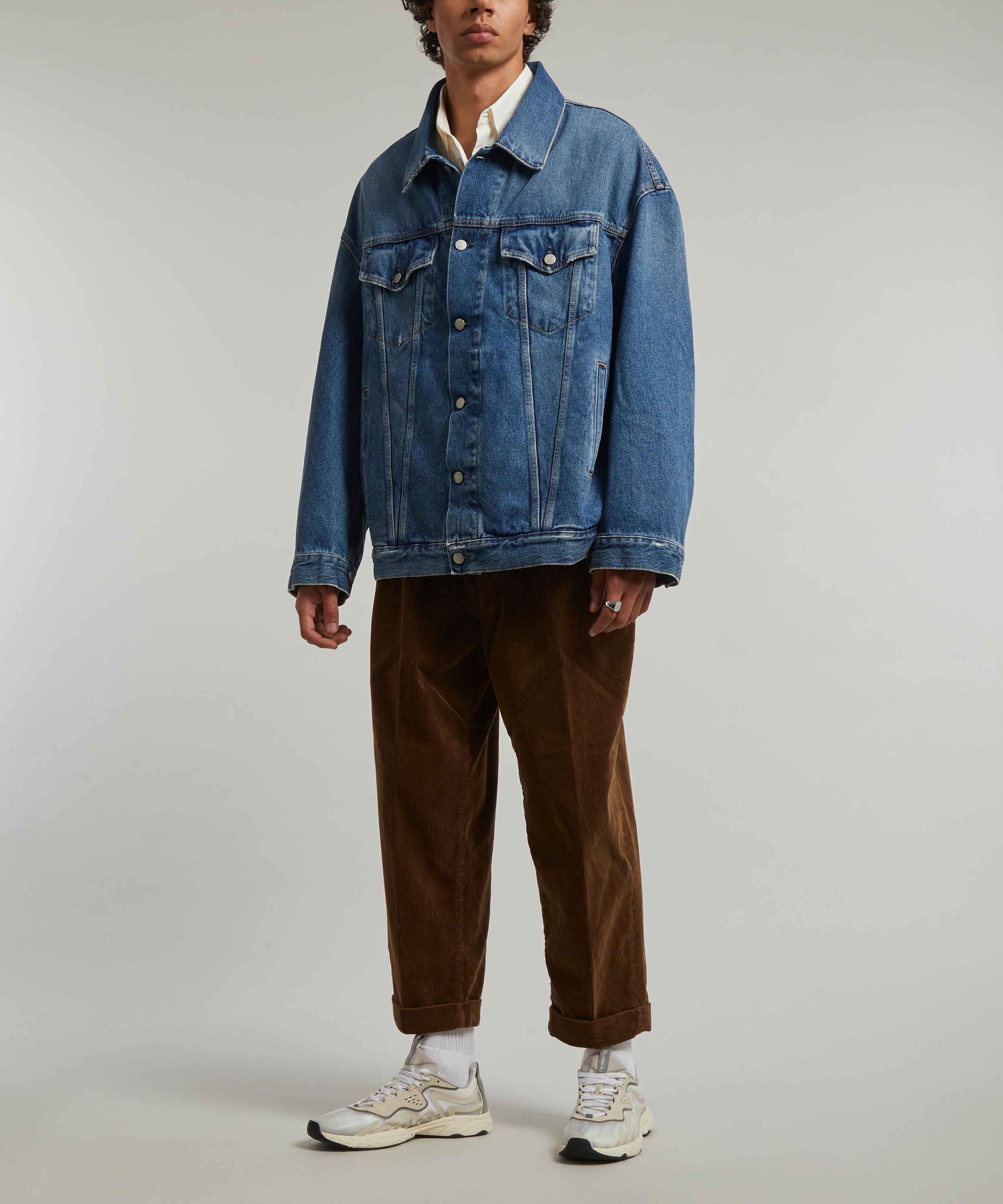 Oversized denim best sale jacket men