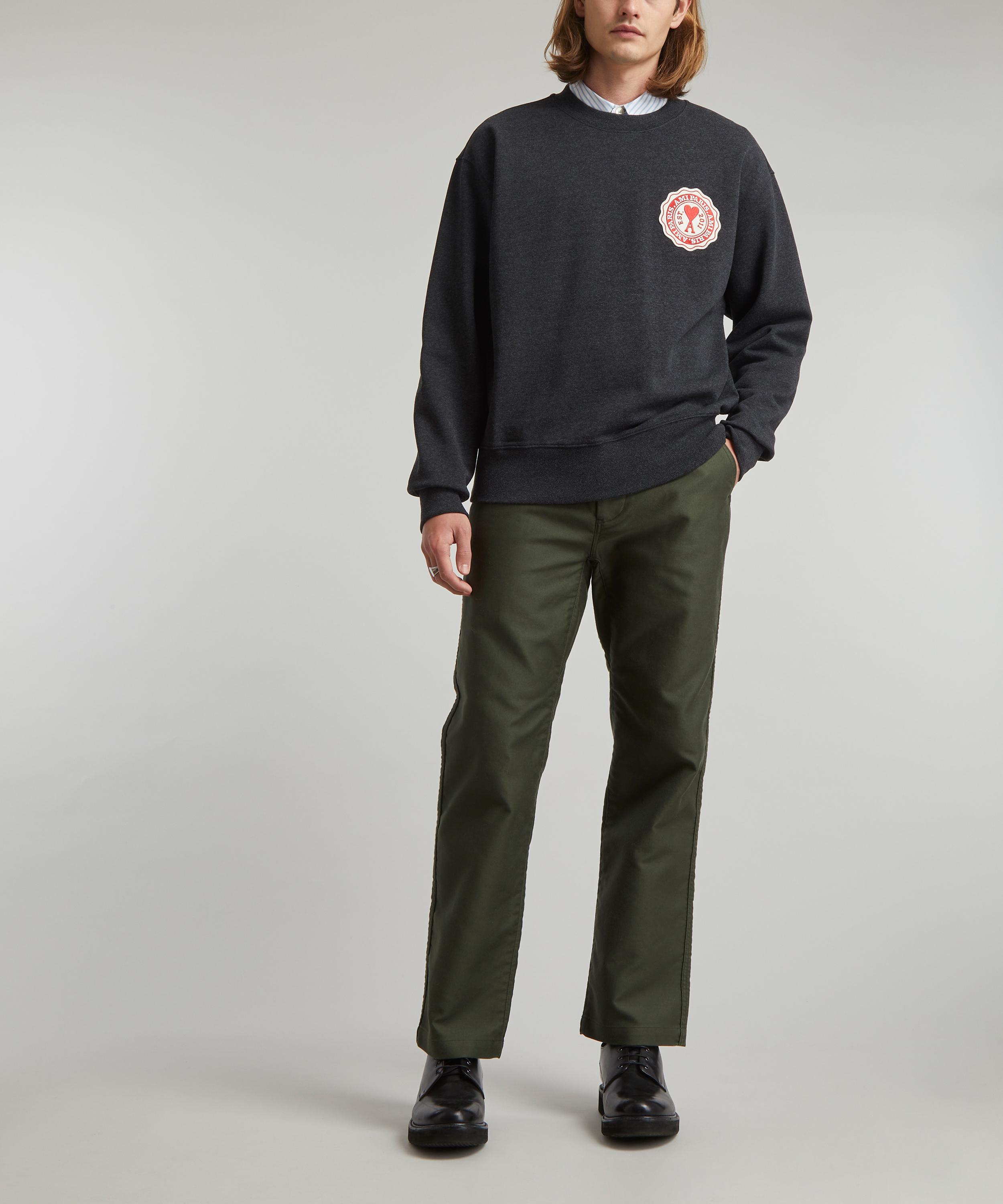 Ami - Paris Patch Crew Sweatshirt image number 1