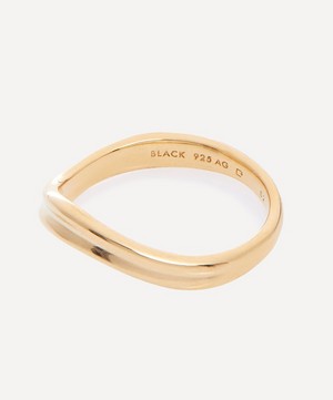 Maria Black - 22ct Gold-Plated Soma Wave Band Ring image number 1