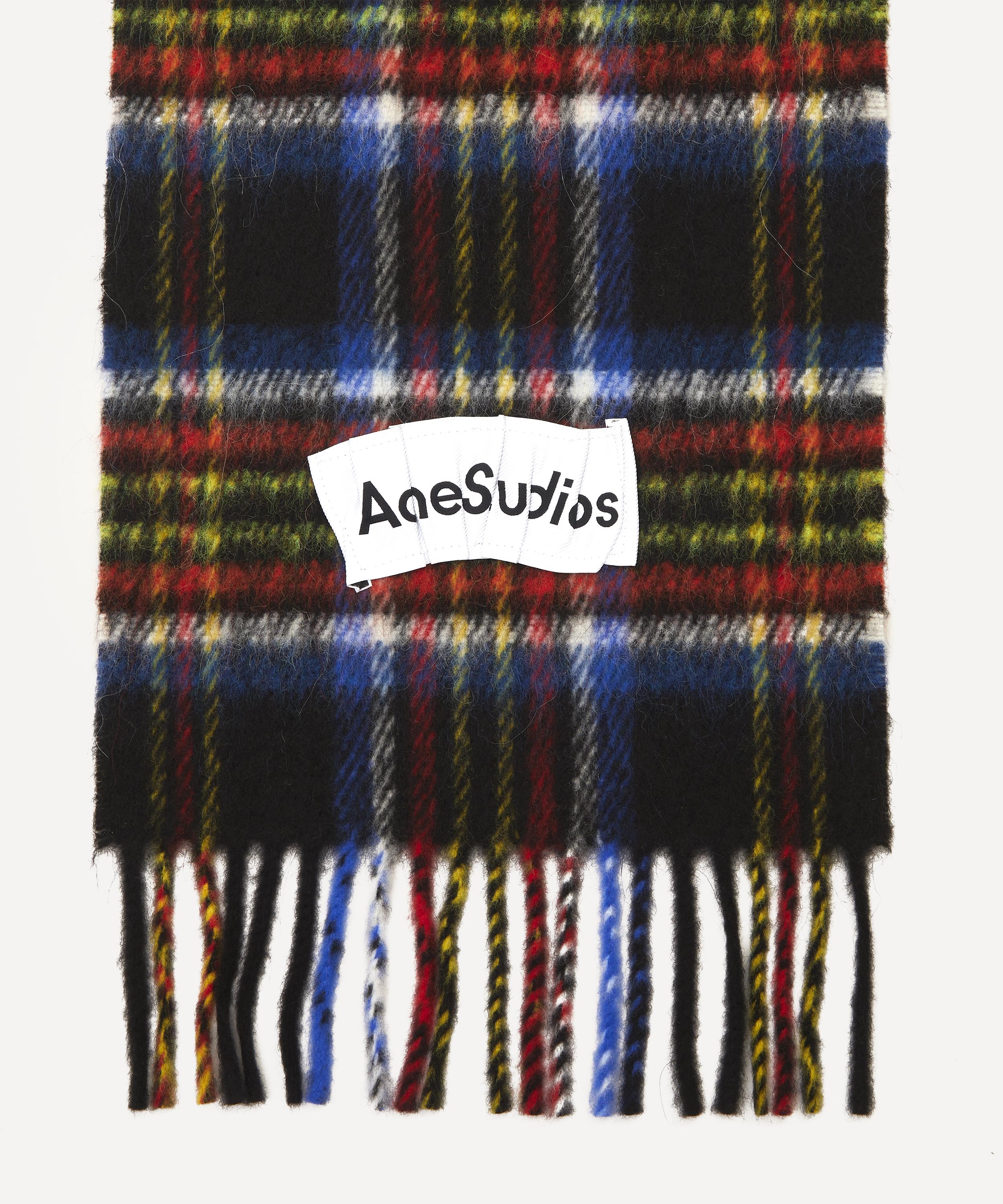 Acne Studios - Tartan Wool-Blend Scarf image number 2