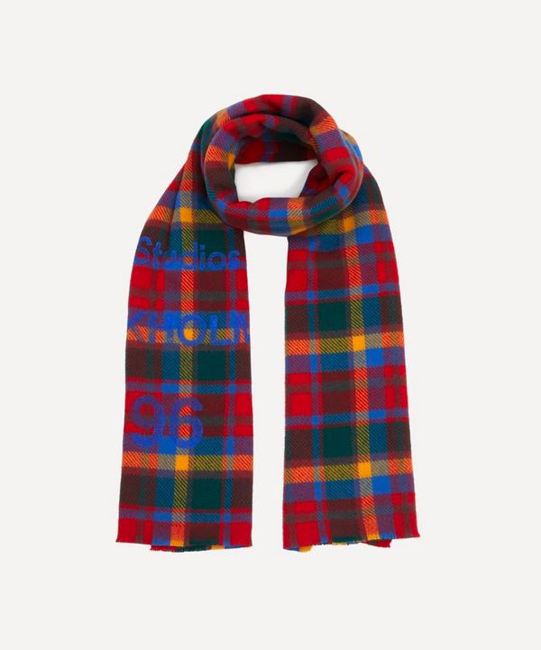 Acne Studios - Cassiar Check New Wool Scarf image number null