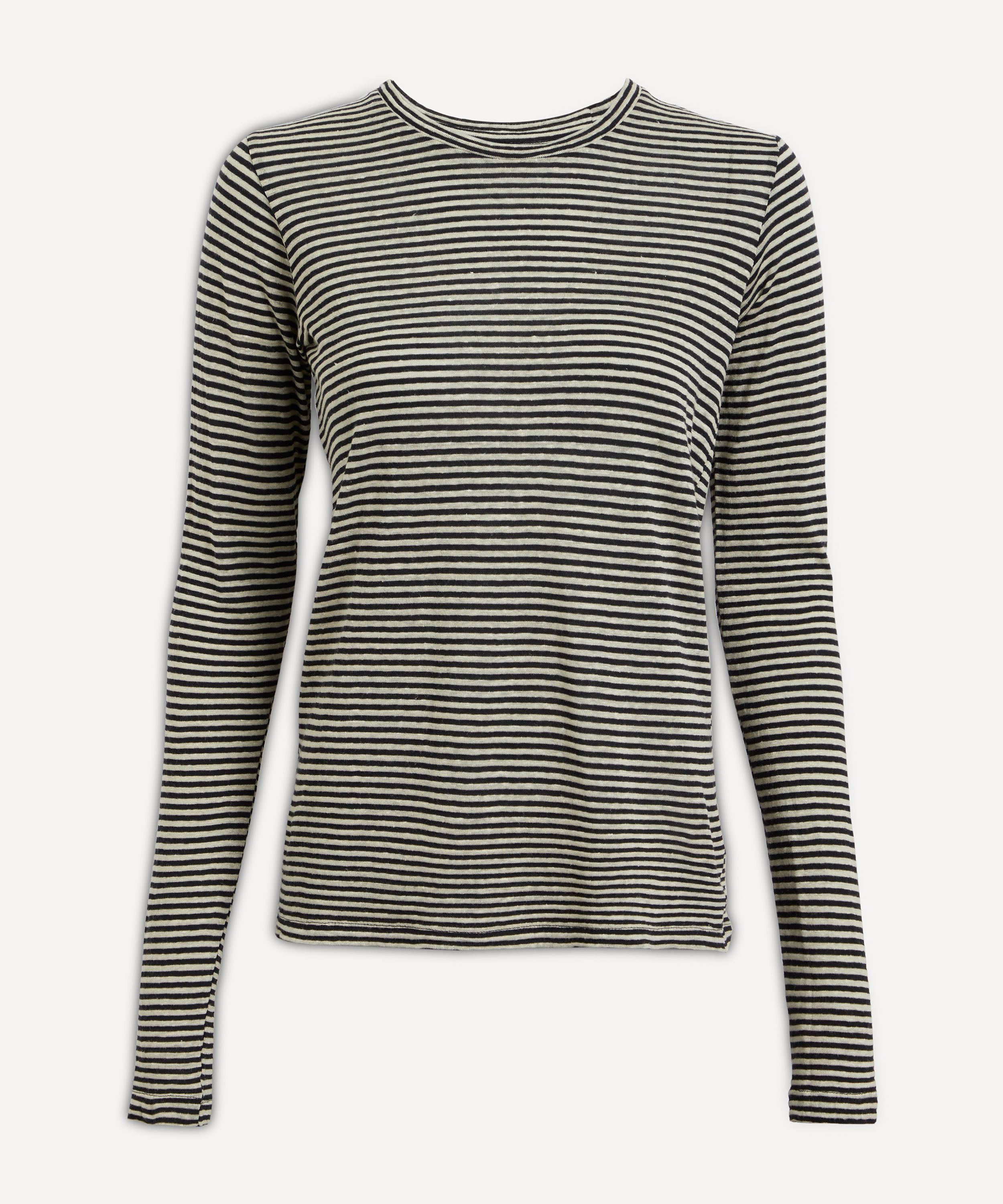 Isabel marant étoile discount karon striped linen t-shirt