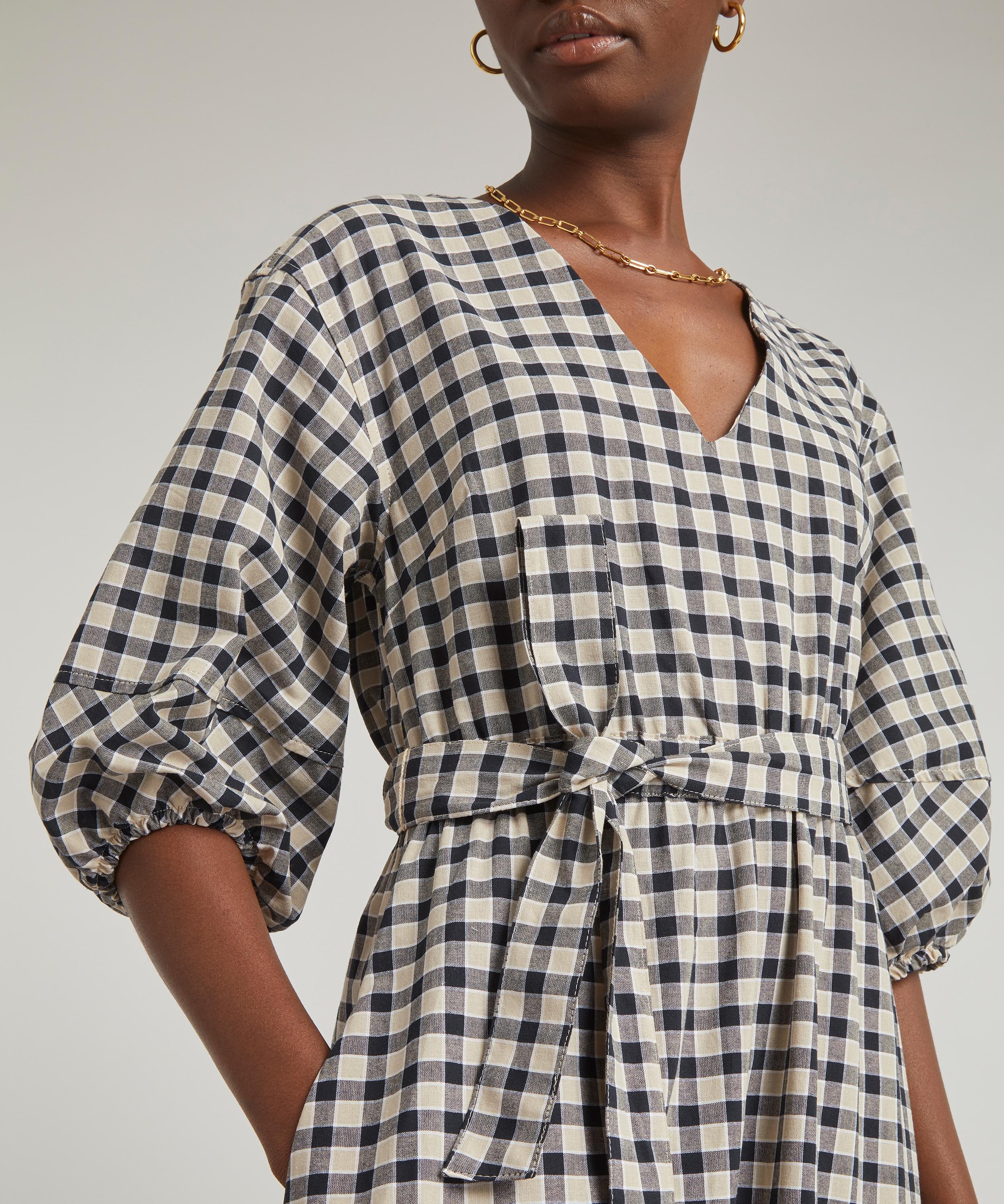 Midi gingham dress best sale