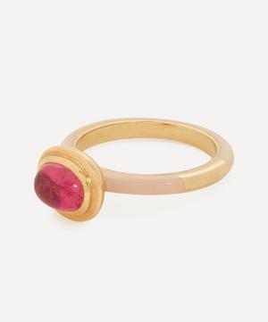 Alice Cicolini - 14ct Gold Candy Lacquer Tourmaline Oval Ring image number 2