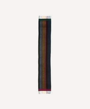 Paul Smith - Artist Stripe Herringbone Wool-Cashmere Scarf image number 1