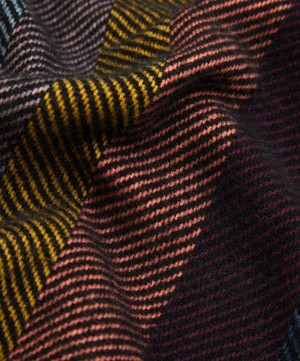 Paul Smith - Artist Stripe Herringbone Wool-Cashmere Scarf image number 3
