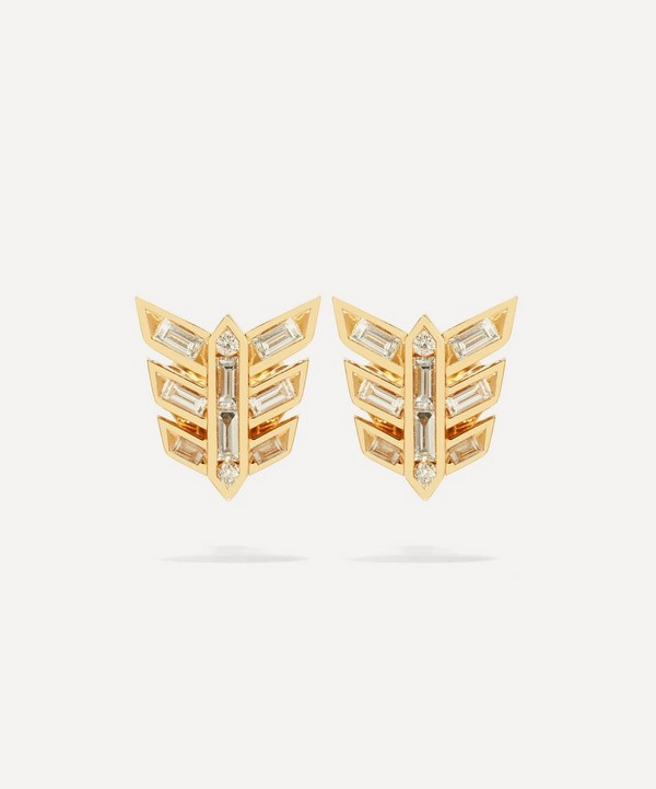 Annoushka - 18ct Gold Baguette Diamond Stud Earrings image number null