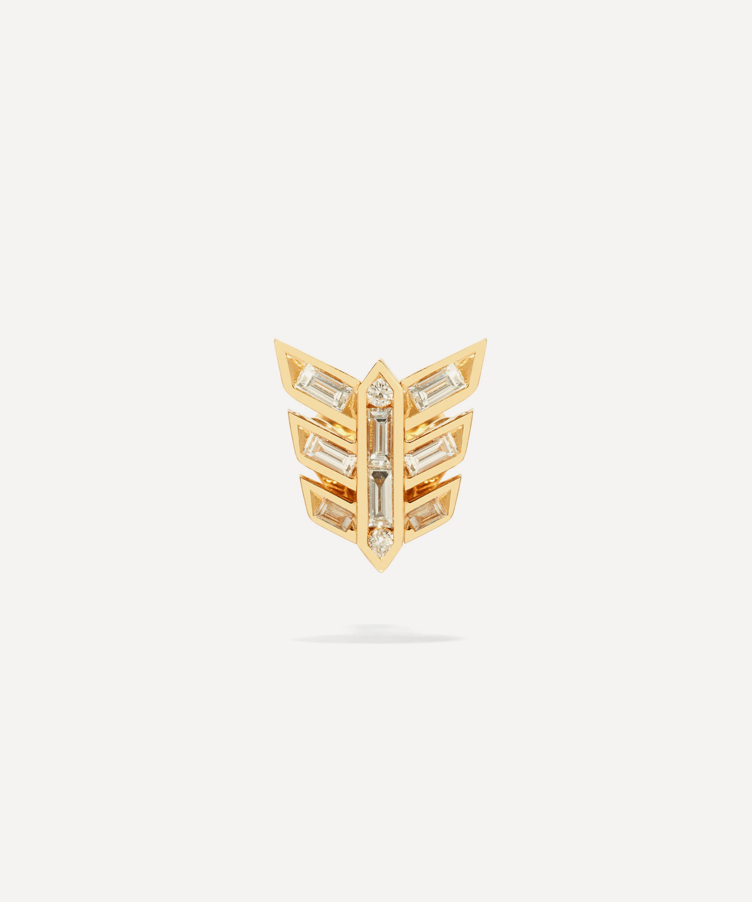 Annoushka - 18ct Gold Baguette Diamond Stud Earring image number 0