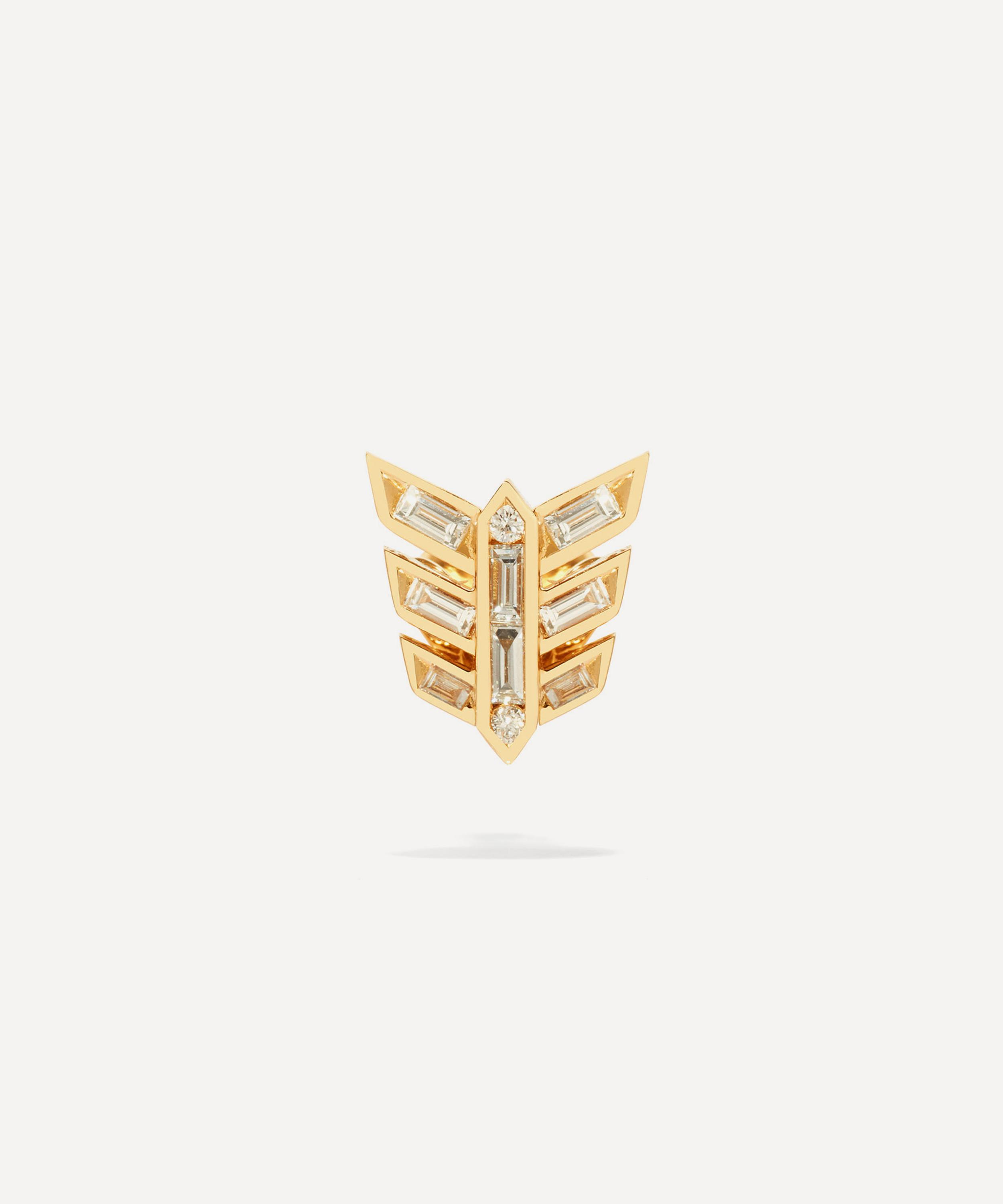 Annoushka - 18ct Gold Baguette Diamond Stud Earrings image number 0