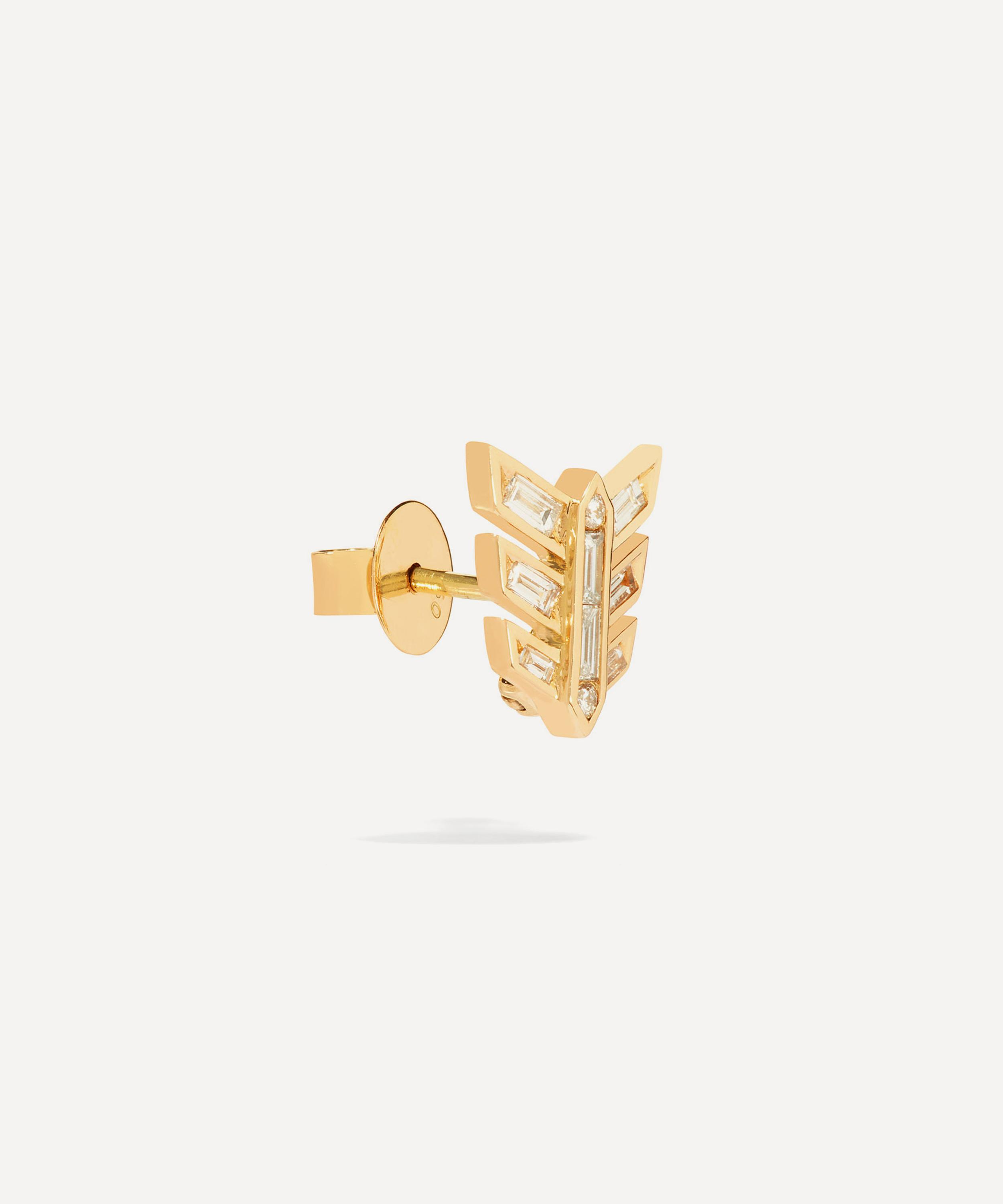 Annoushka - 18ct Gold Baguette Diamond Stud Earring image number 1