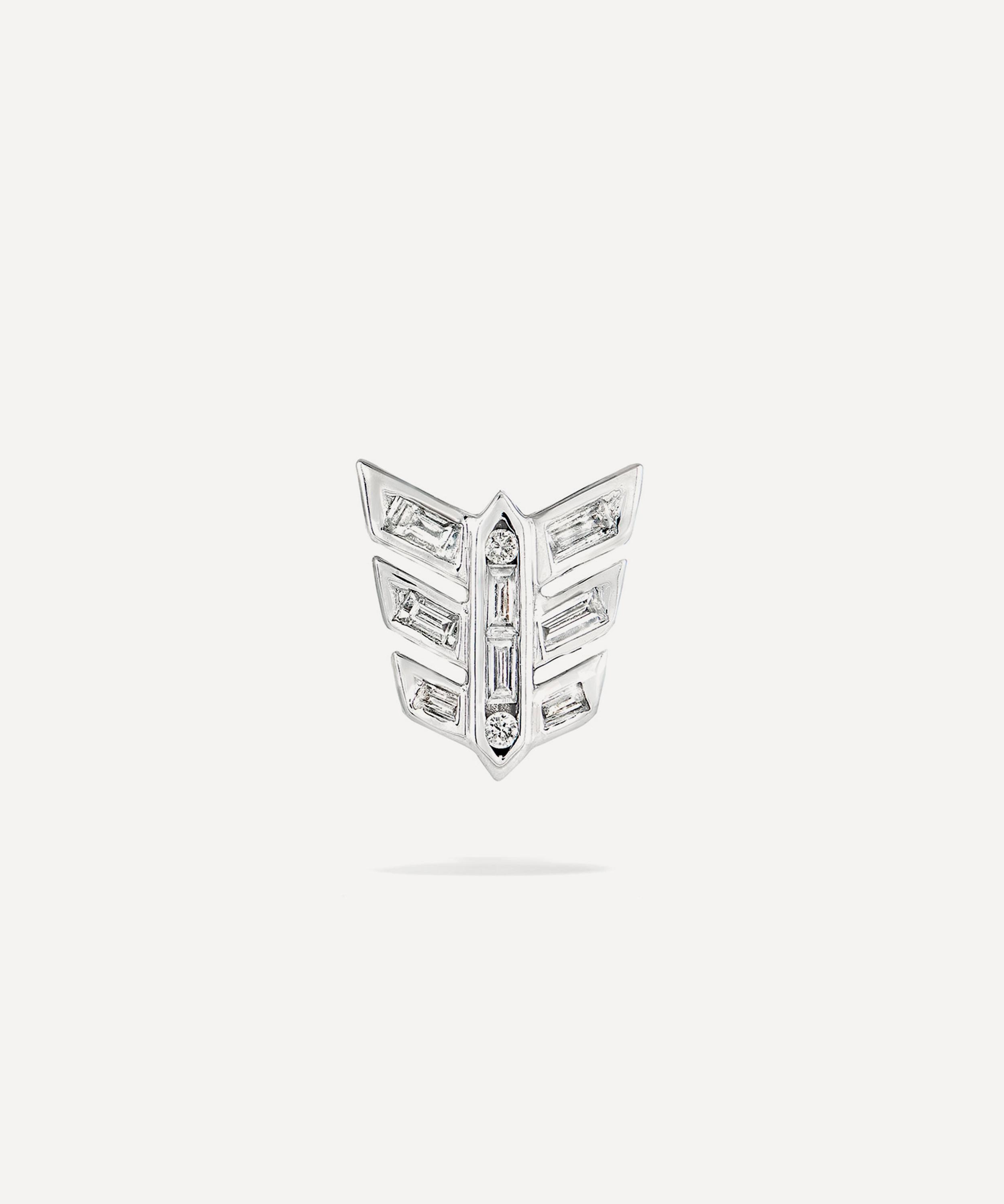 Annoushka - 18ct White Gold Baguette Diamond Stud Earrings image number 0