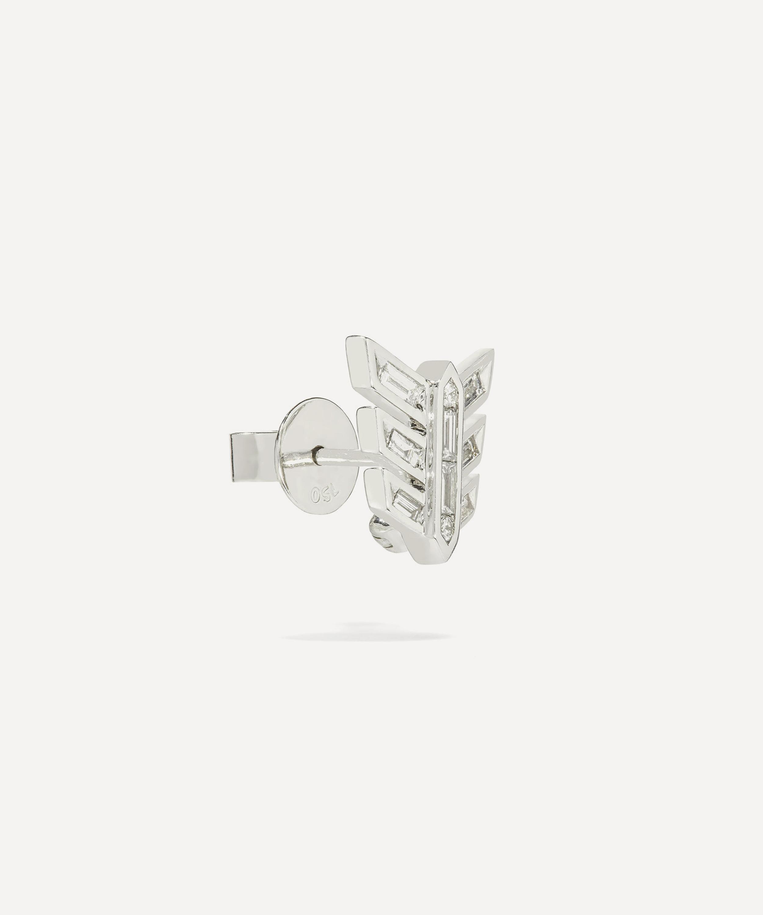 Annoushka - 18ct White Gold Baguette Diamond Stud Earring image number 1