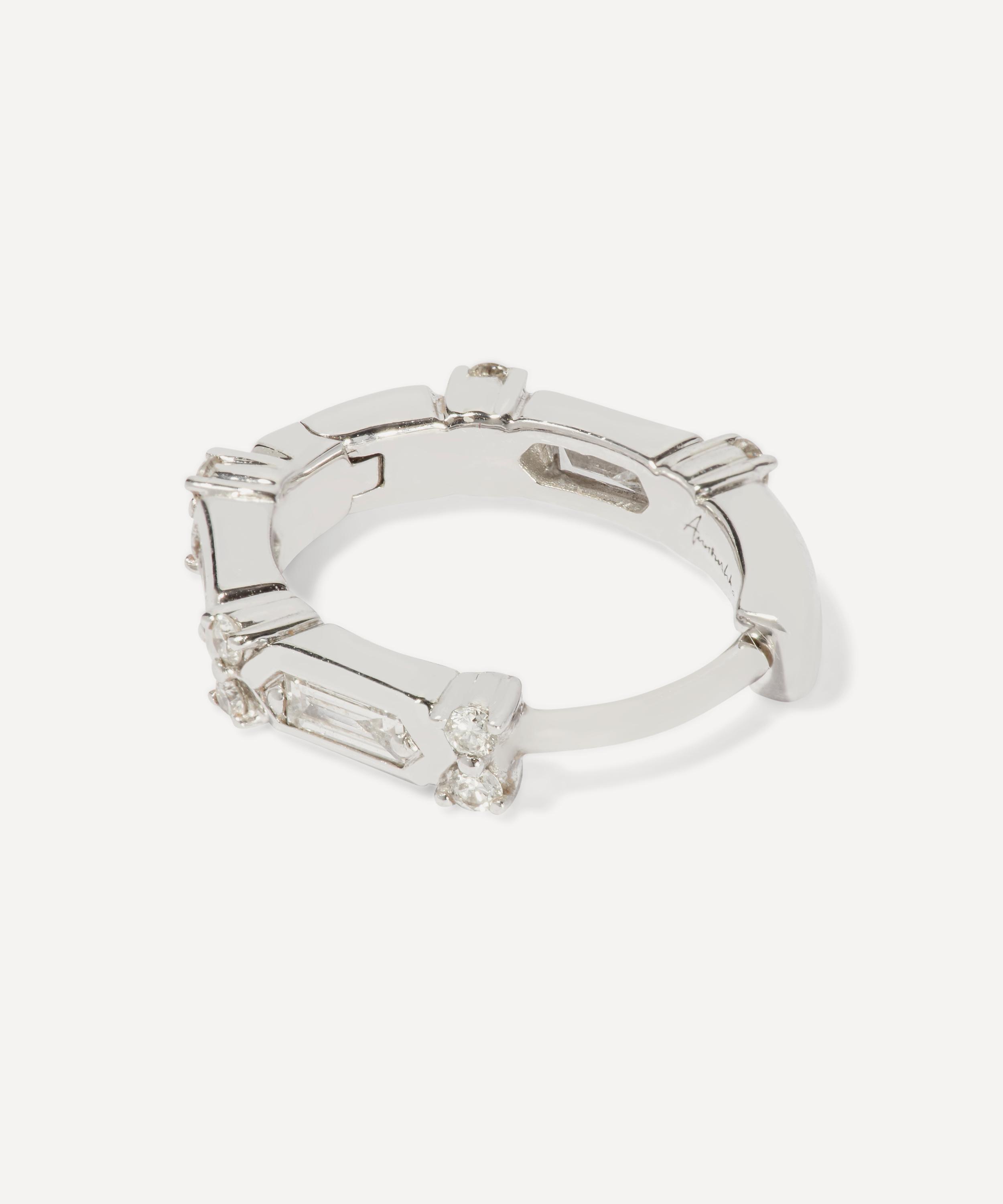 Annoushka - 18ct White Gold Baguette Diamond Hoop Earrings image number 2