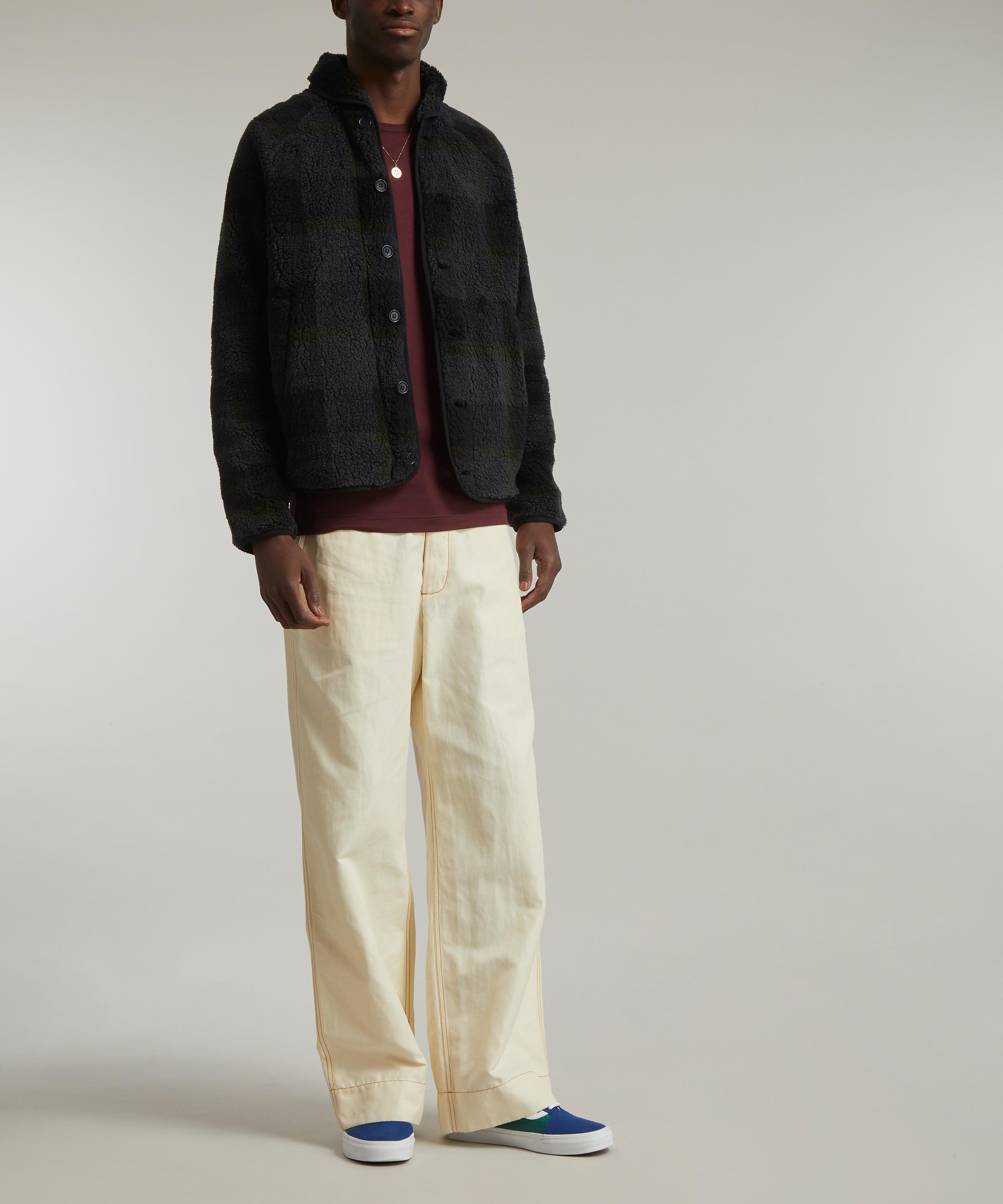 YMC - Beach Jacquard Plaid Fleece Jacket image number 1
