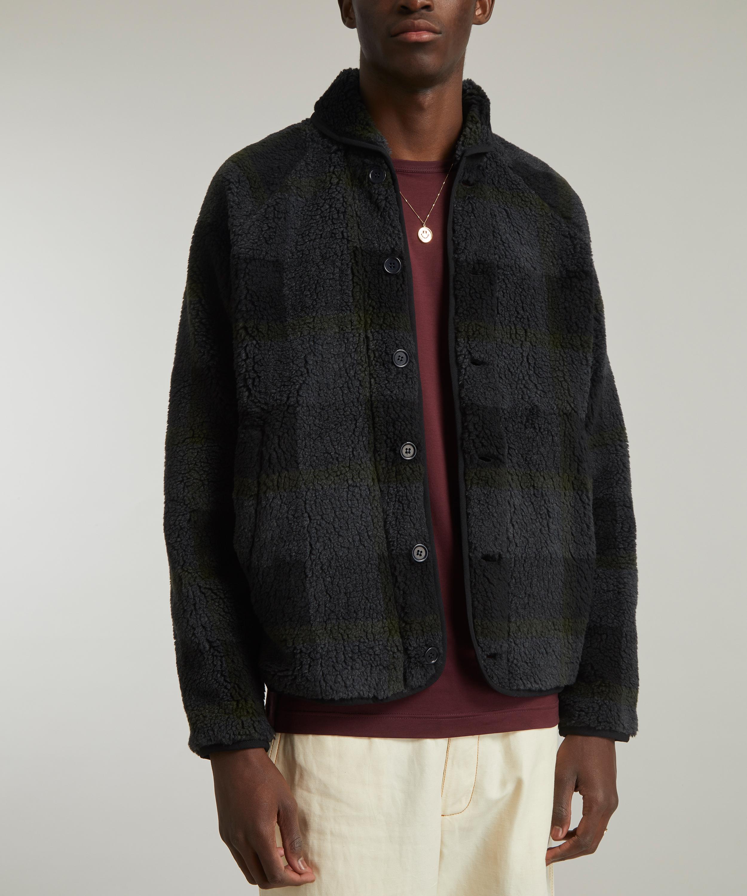 YMC Beach Jacquard Plaid Fleece Jacket