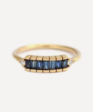 Artemer - 18ct Gold Art Deco Blue Sapphire Engagement Ring image number 0