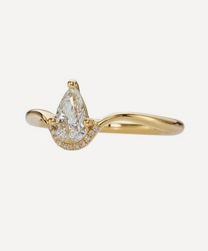 Artemer - 18ct Gold Floating Pear Cut Engagement Ring image number 2