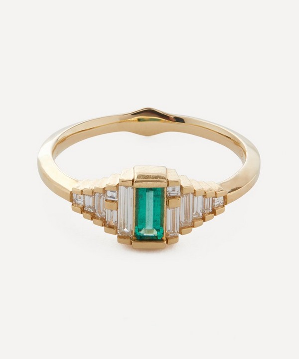 Artemer - 18ct Gold Emerald Engagement Ring image number null