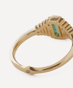 Artemer - 18ct Gold Emerald Engagement Ring image number 2