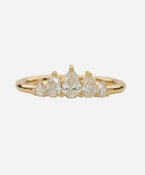 Artemer - 18ct Gold Pear Diamond Five Stone Engagement Ring image number 0