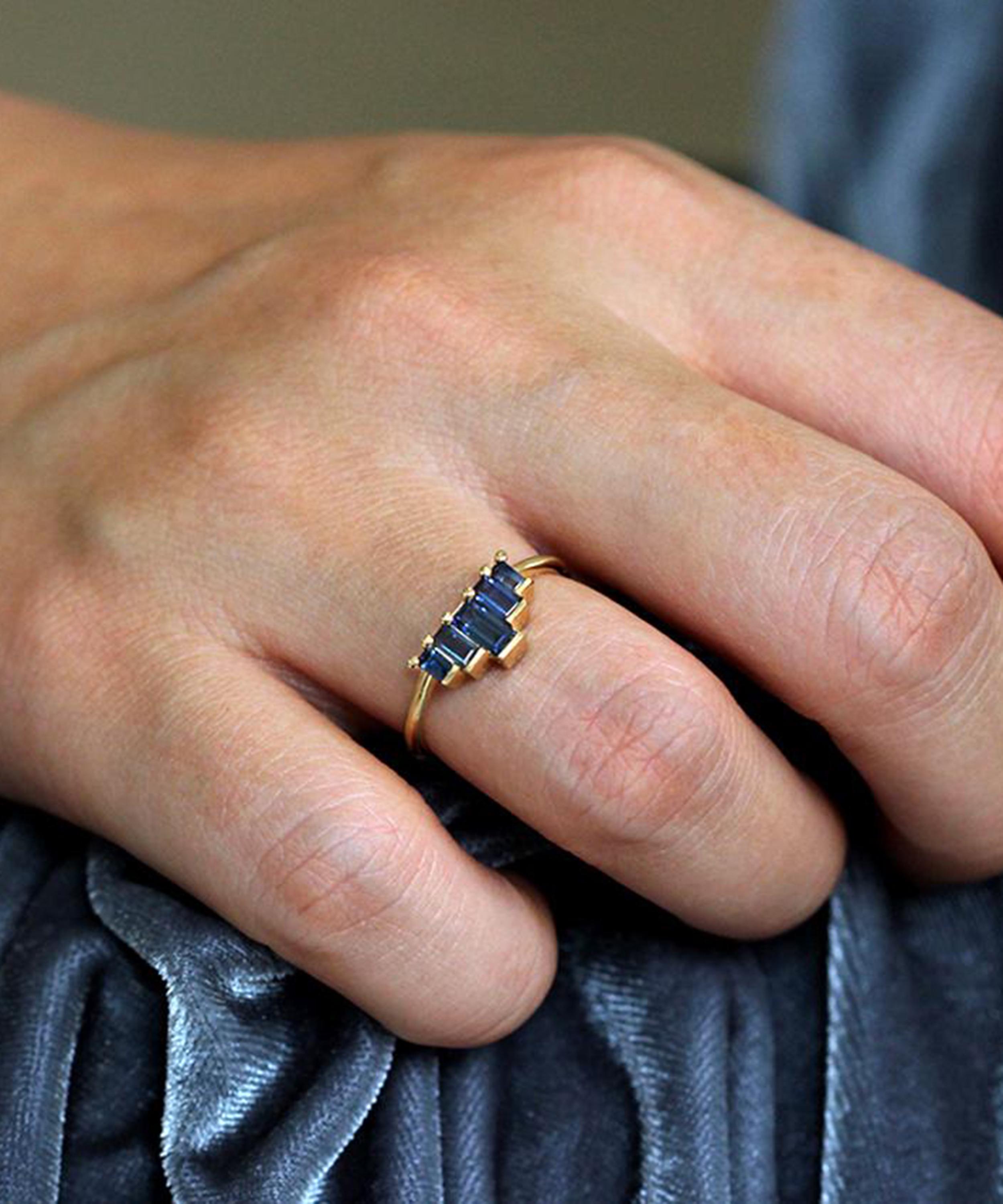 Sapphire store baguette ring