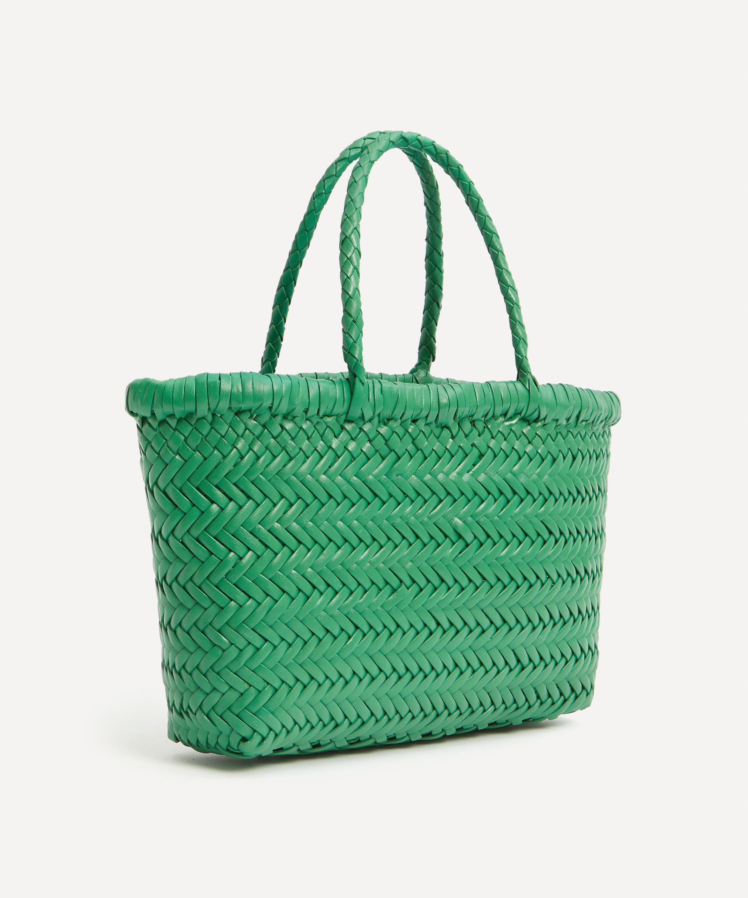 Dragon Diffusion - Mini Flat Gora Woven Leather Tote Bag image number 2