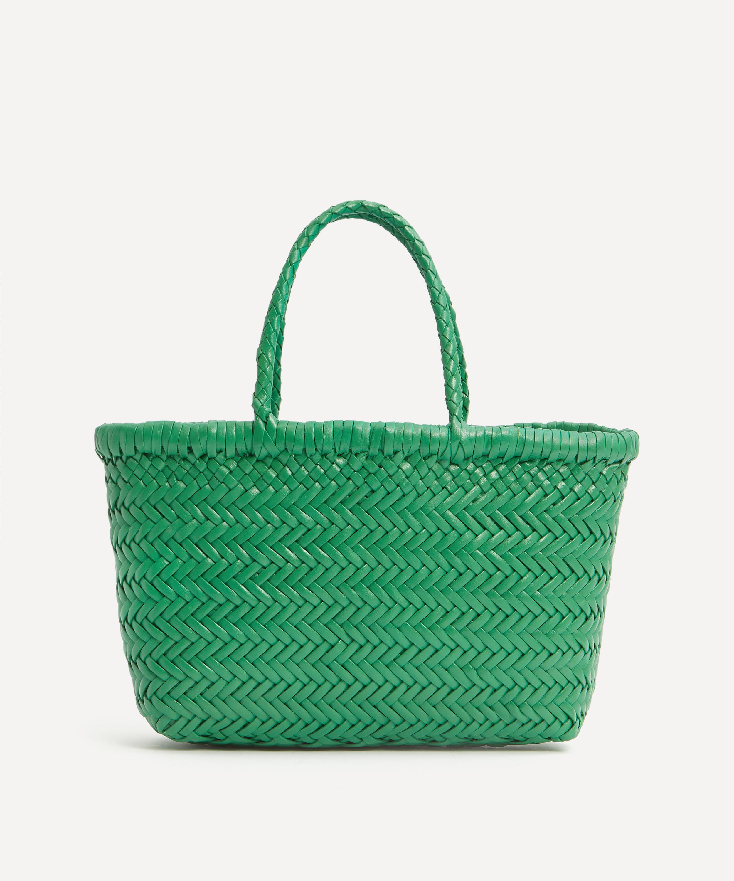 Dragon Diffusion - Mini Flat Gora Woven Leather Tote Bag image number 3