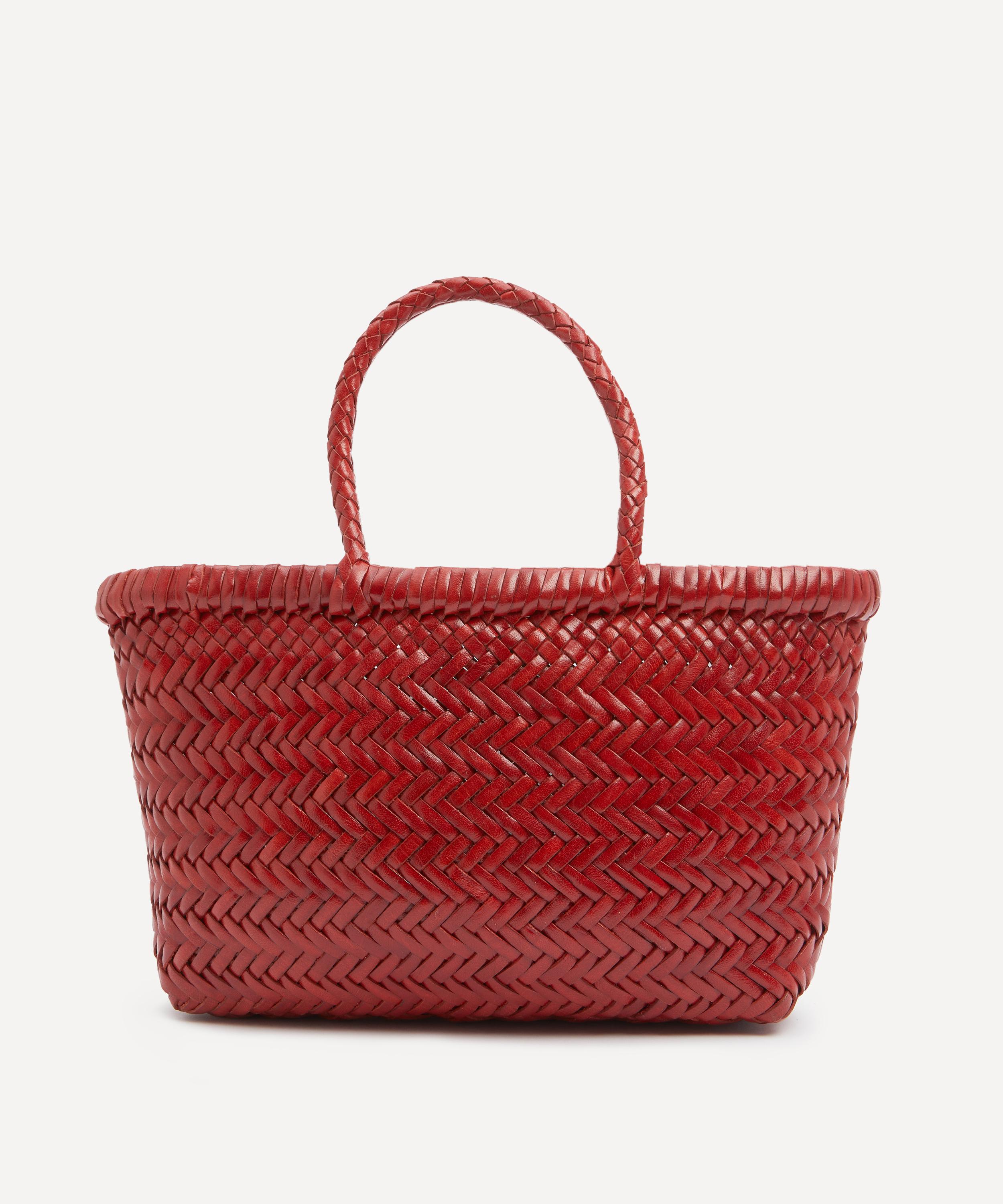 Dragon Diffusion - Mini Flat Gora Woven Leather Tote Bag