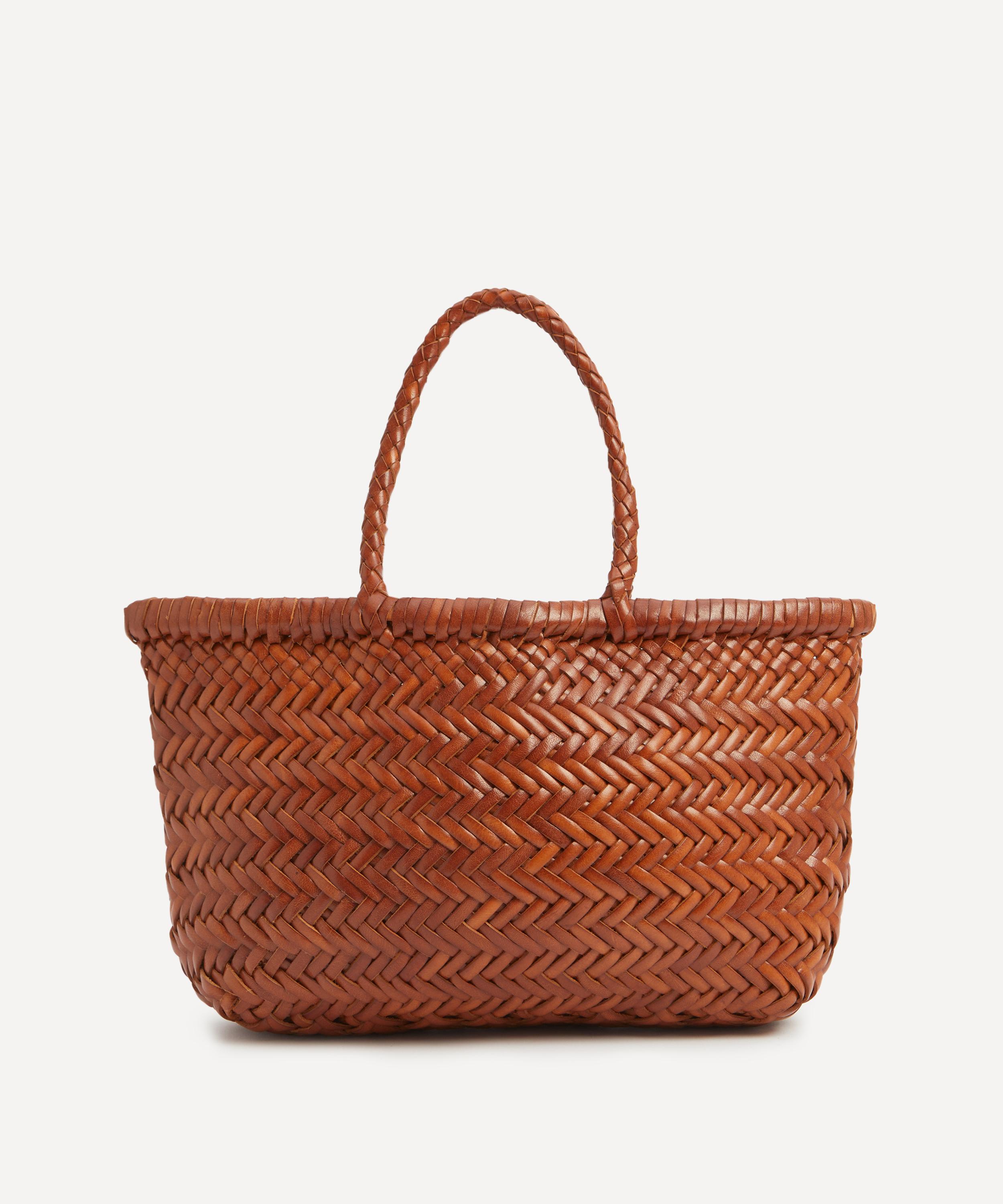 Dragon Diffusion - Mini Flat Gora Woven Leather Tote Bag