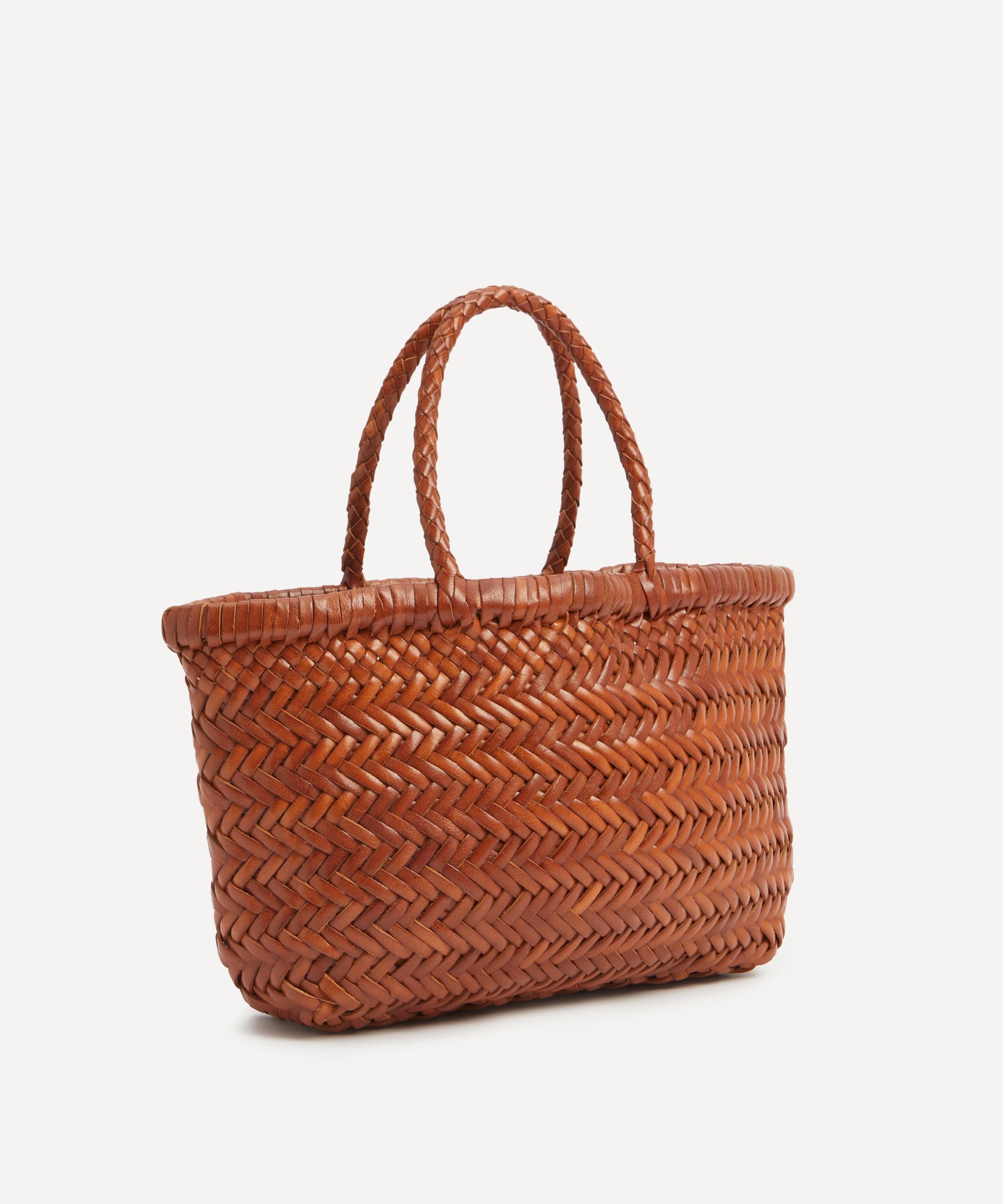 Dragon Diffusion - Mini Flat Gora Woven Leather Tote Bag image number 2