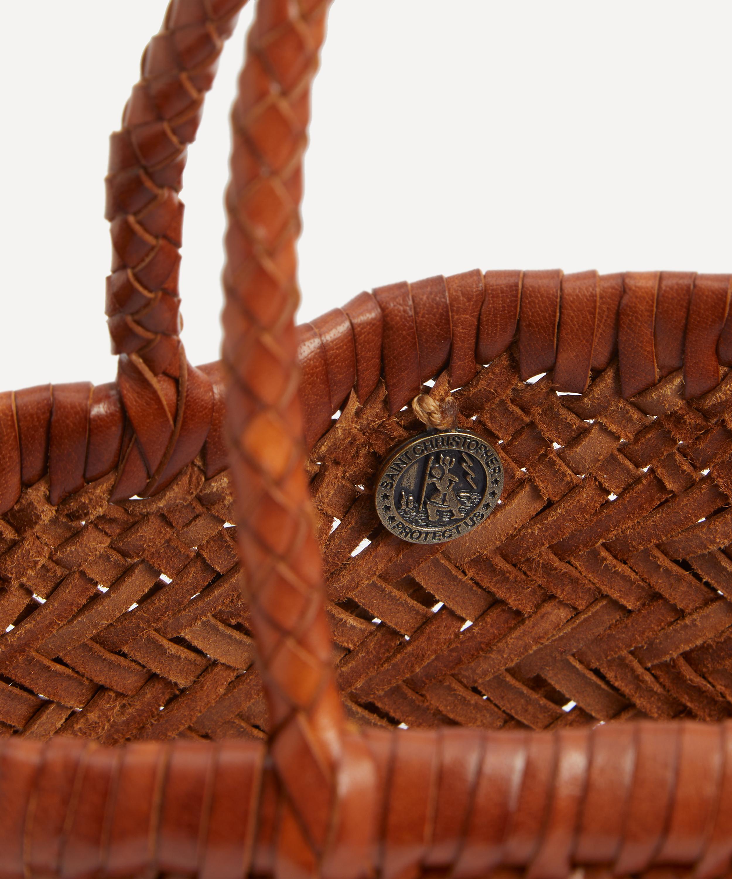 Dragon Diffusion - Mini Flat Gora Woven Leather Tote Bag image number 4