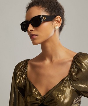Linda Farrow - Debbie D-Frame Sunglasses image number 1