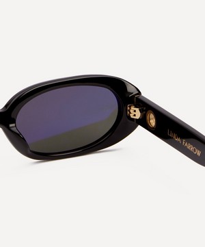 Linda Farrow - Cara Oval Acetate Sunglasses image number 3
