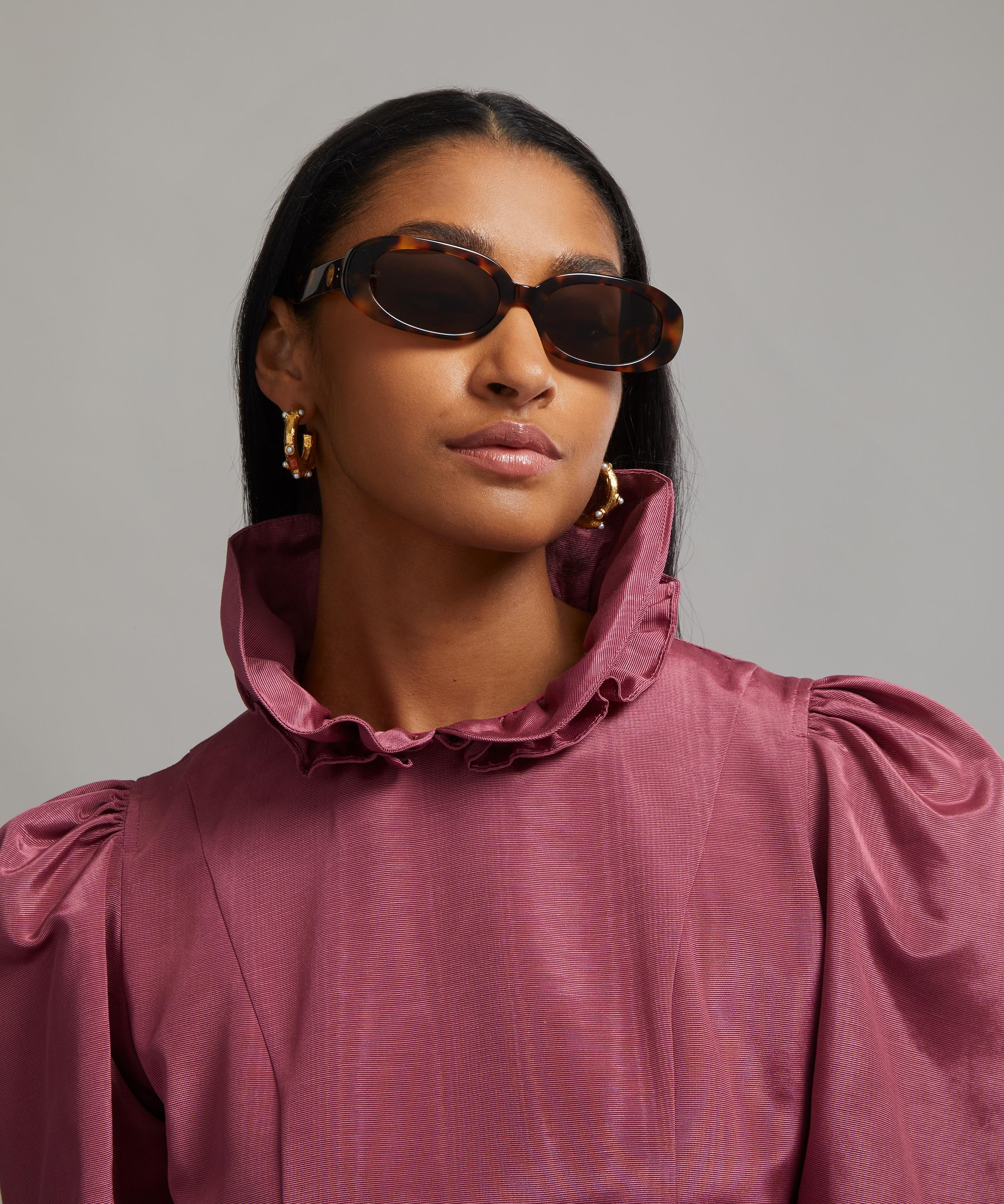 Linda Farrow - Cara Oval Acetate Sunglasses image number 1