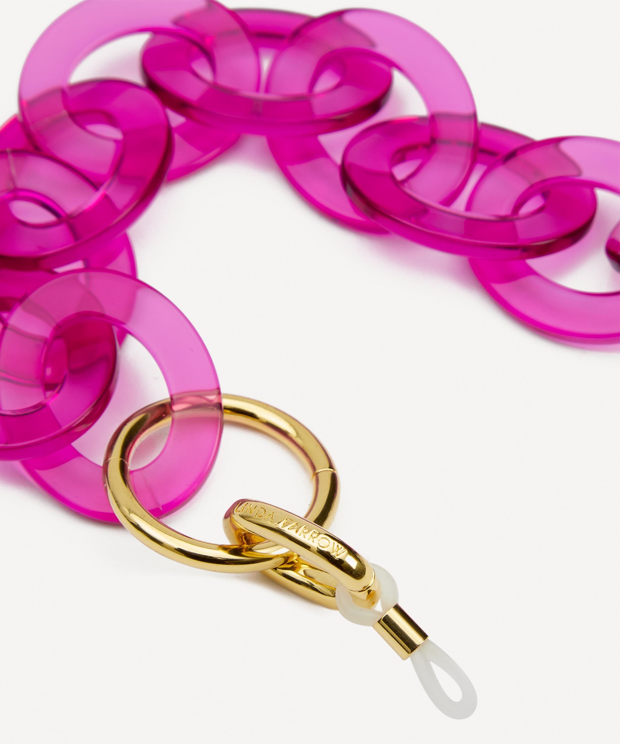 Linda Farrow - Oval Link Acetate Sunglasses Chain image number 3