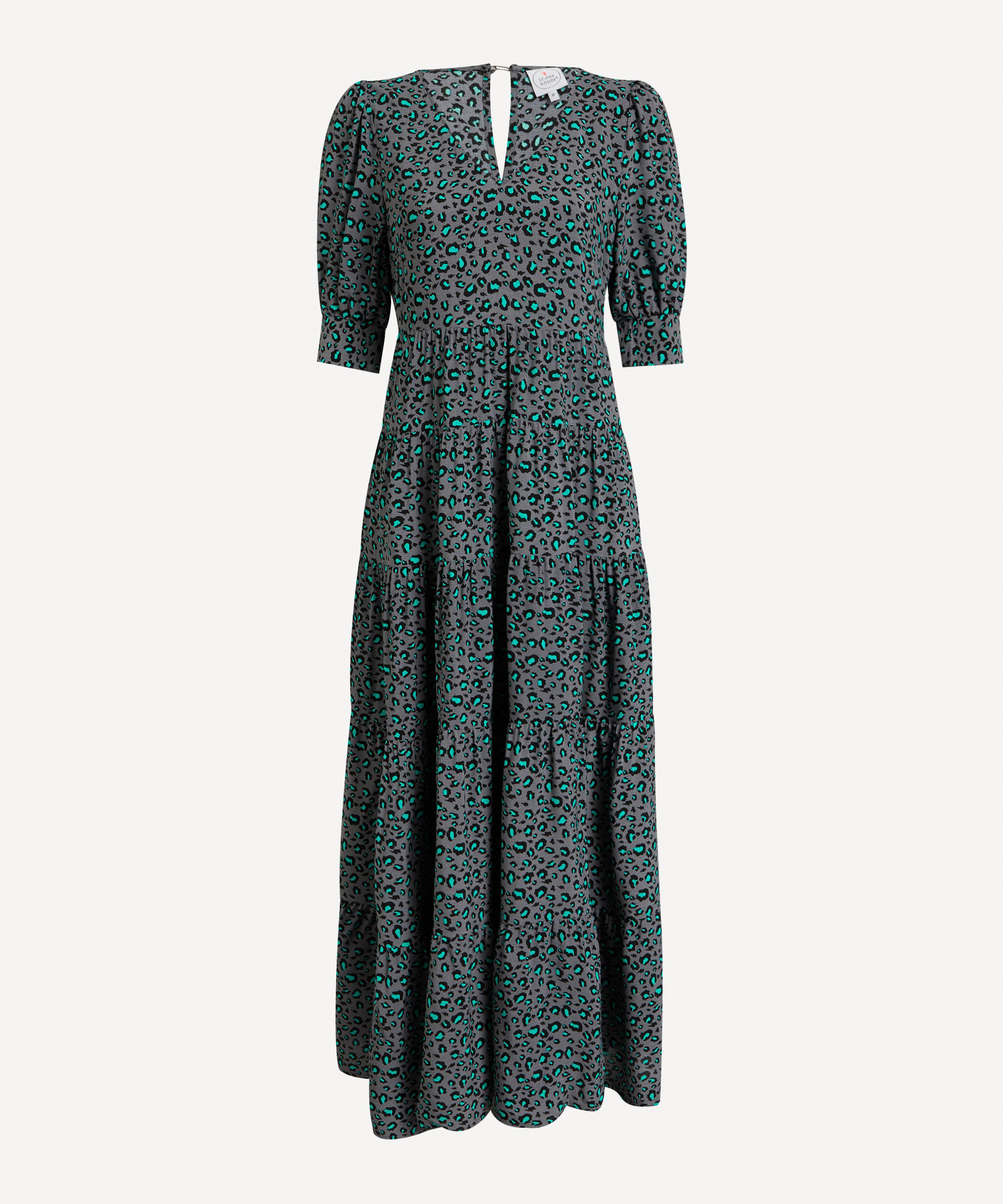 Scamp & Dude - Snow Leopard V-Neck Maxi Dress image number 0