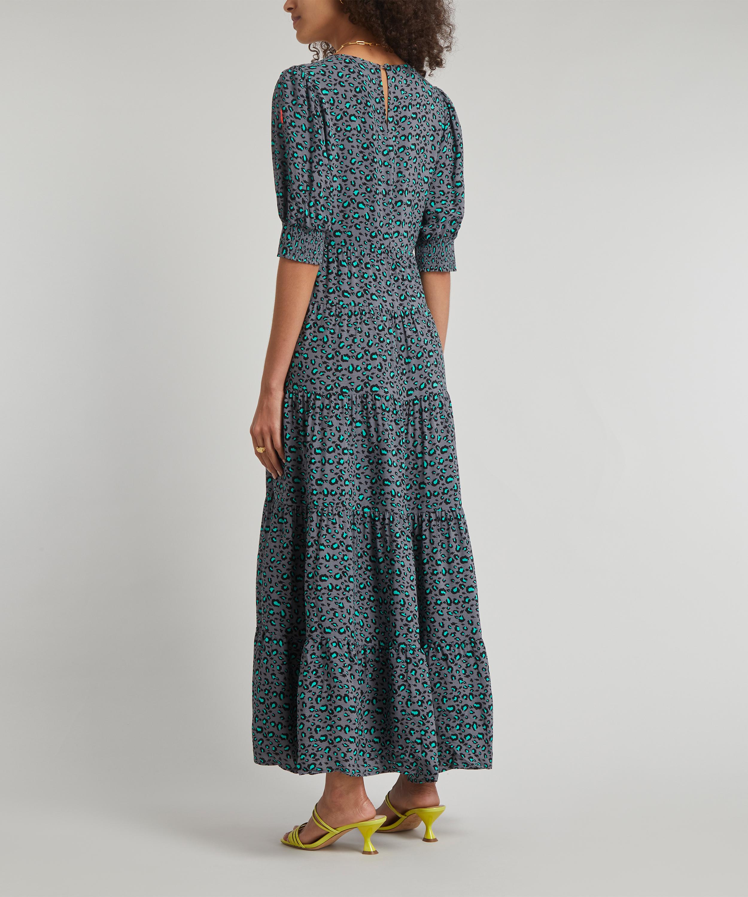 Scamp & Dude - Snow Leopard V-Neck Maxi Dress image number 3