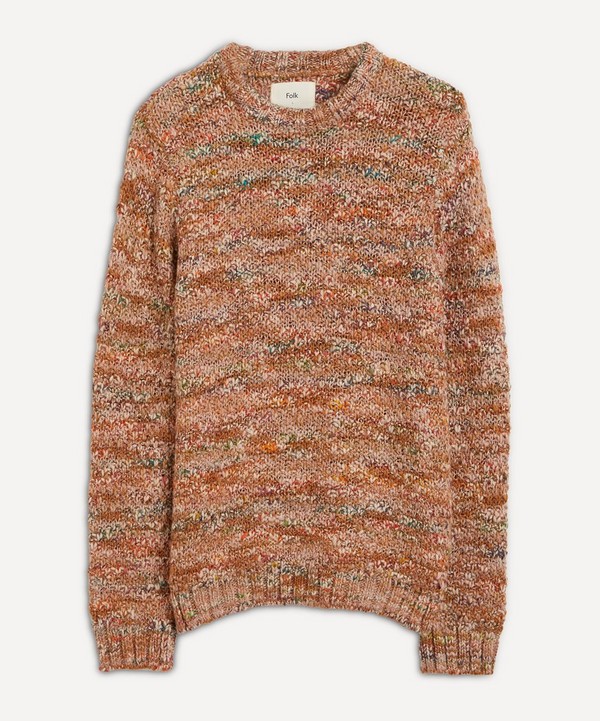 Folk - Mixed Yarn Crew-Neck Jumper image number null