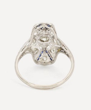 Kojis - Platinum Art Deco Plaque Ring image number 3