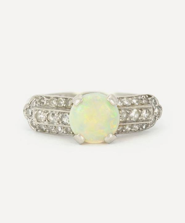 Kojis - Platinum Art Deco Opal Ring image number 0