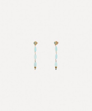 Kojis - 18ct Gold Vintage Dominque Cohen Drop Earrings image number 2