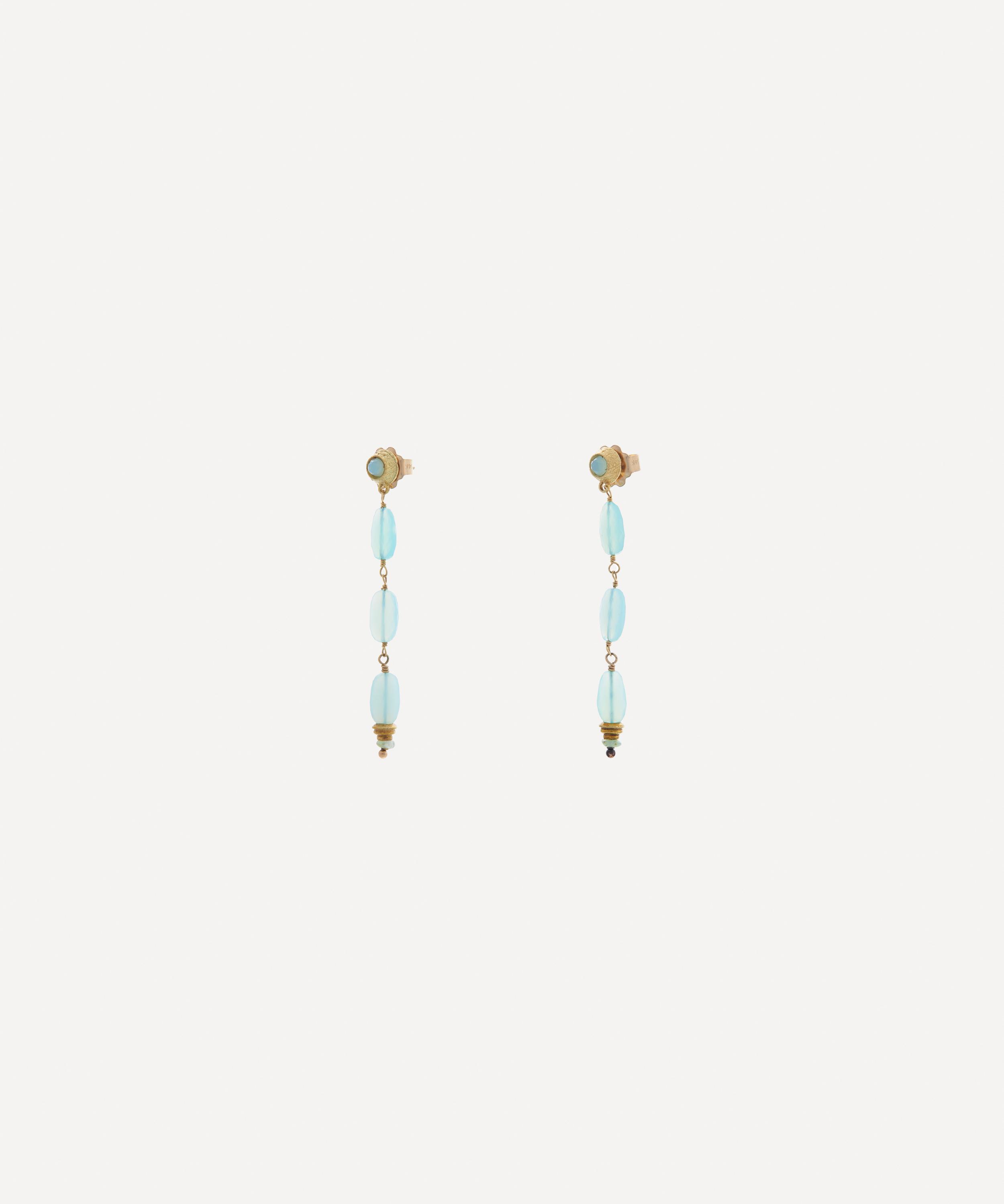 Kojis - 18ct Gold Vintage Dominque Cohen Drop Earrings image number 2