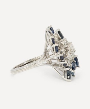 Kojis - 14ct White Gold Abstract Sapphire and Diamond Cocktail Ring image number 2