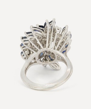 Kojis - 14ct White Gold Abstract Sapphire and Diamond Cocktail Ring image number 3