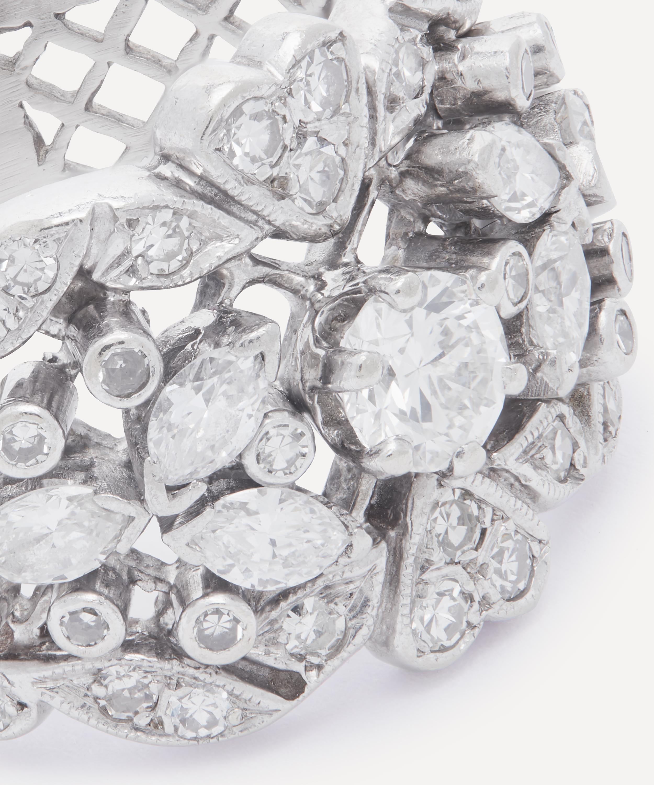 Kojis - 14ct White Gold Vintage Diamond Cocktail Ring image number 3
